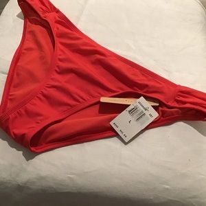 Swimsuit Bottom Large Red Stretch NWT